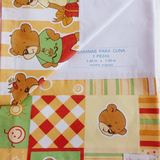 Sábana para cuna ositos