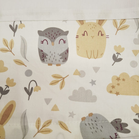Sábana para cuna estándar/practicuna "búhos"