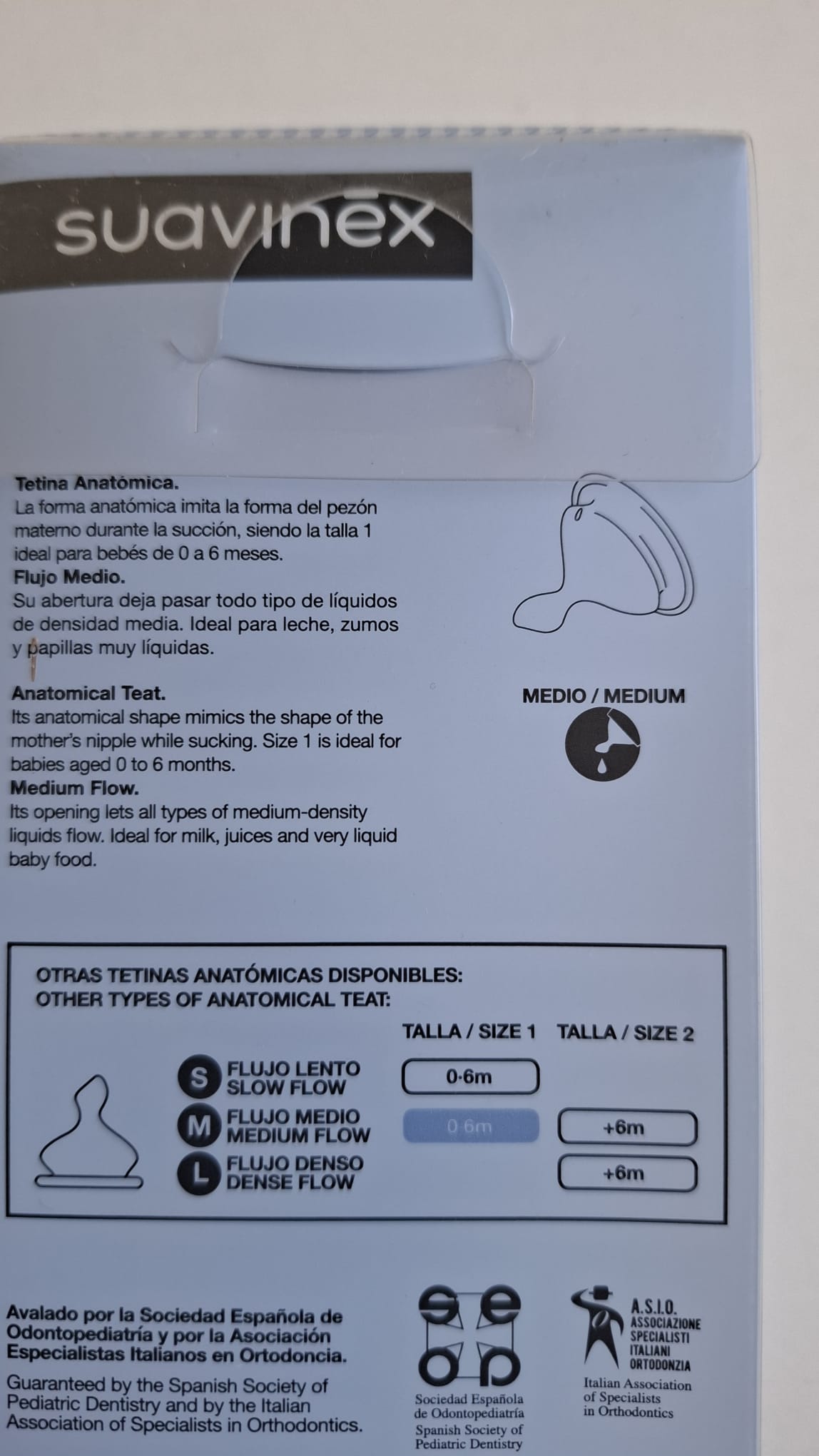 Mamadera Suavinex 0 a 6m Silicona