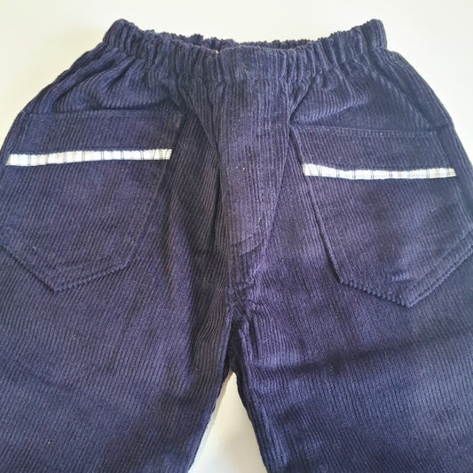 Pantalón Pana Azul (Cuadrille Gris)