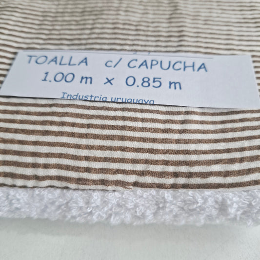 Toalla con capucha - Rayitas
