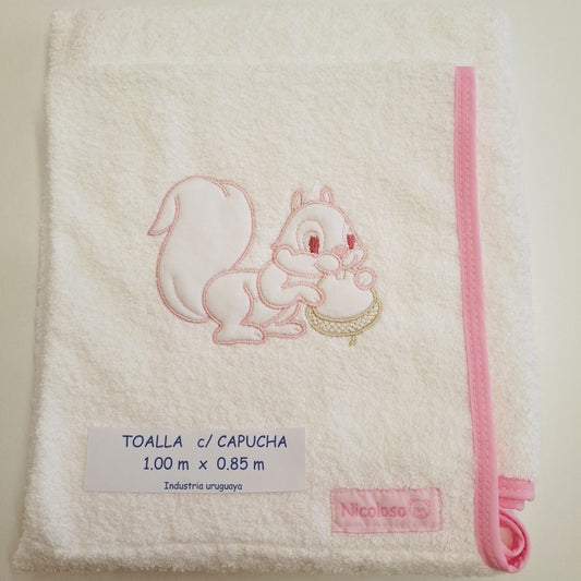 Toalla con capucha - Ardilla