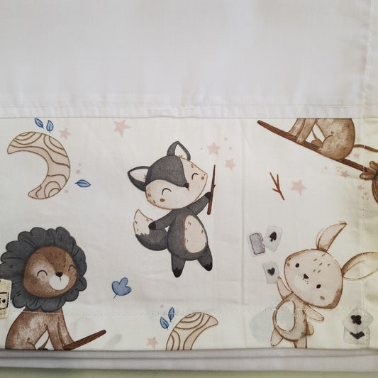 Sábana "león en escoba" coche, colecho o moisés