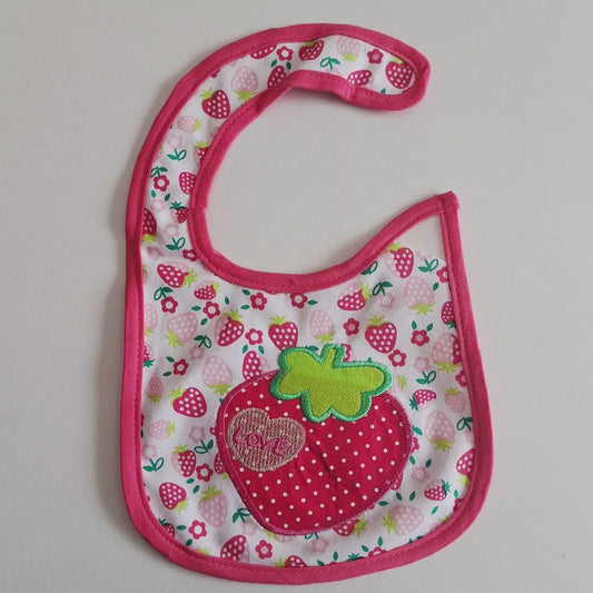 Babero "Frutillita" Impermeable (contorno de cuello 25 cms)
