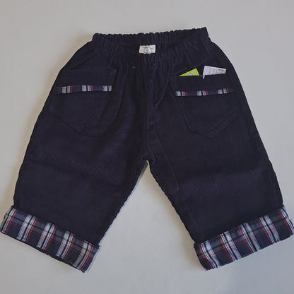 Pantalón Pana Azul (Cuadrille Rojo)