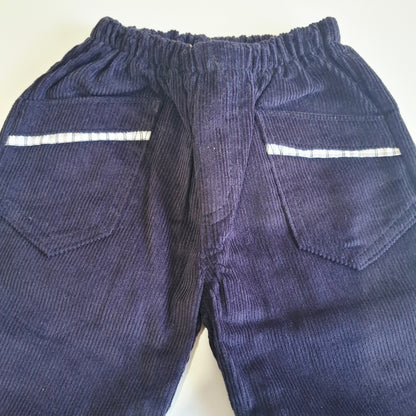 Pantalón Pana Azul (Cuadrille Gris)