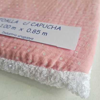 Toalla con capucha - Puntos Blancos