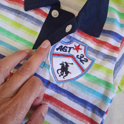 Remera rayas con cuello