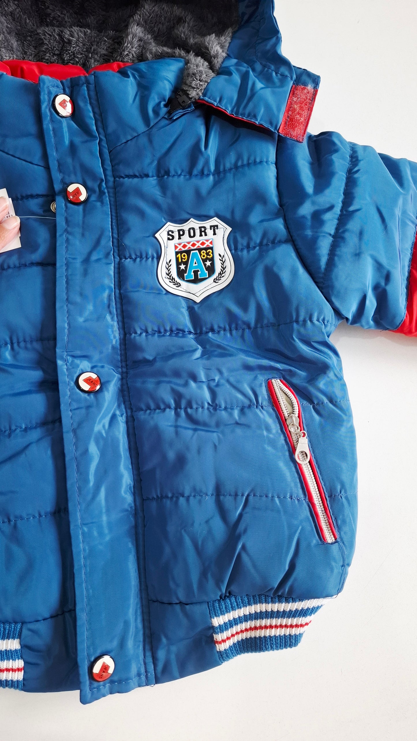 Campera Puffer Infantil con Capucha y Corderito