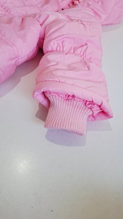 Campera Puffer Infantil con Capucha Conejito