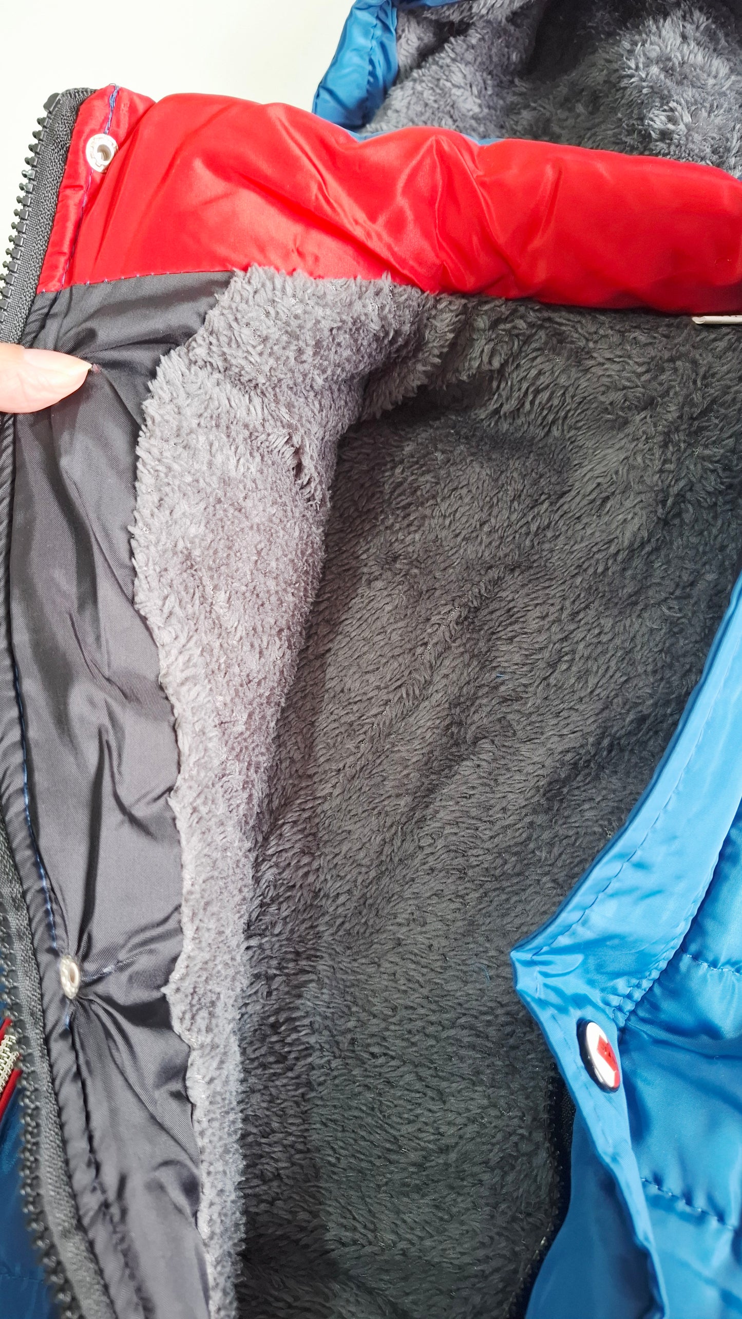 Campera Puffer Infantil con Capucha y Corderito