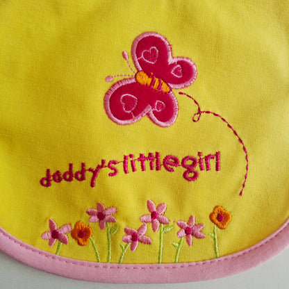 Babero "Pequeña niña de papi" Impermeable (contorno de cuello 25 cms)