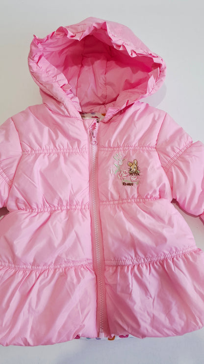 Campera Puffer Infantil con Capucha Conejito