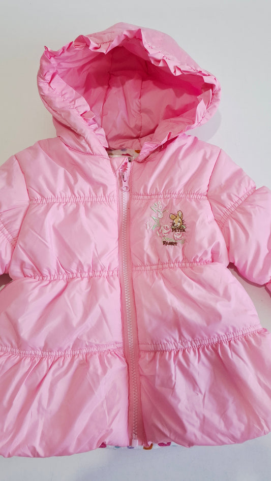 Campera Puffer Infantil con Capucha Conejito