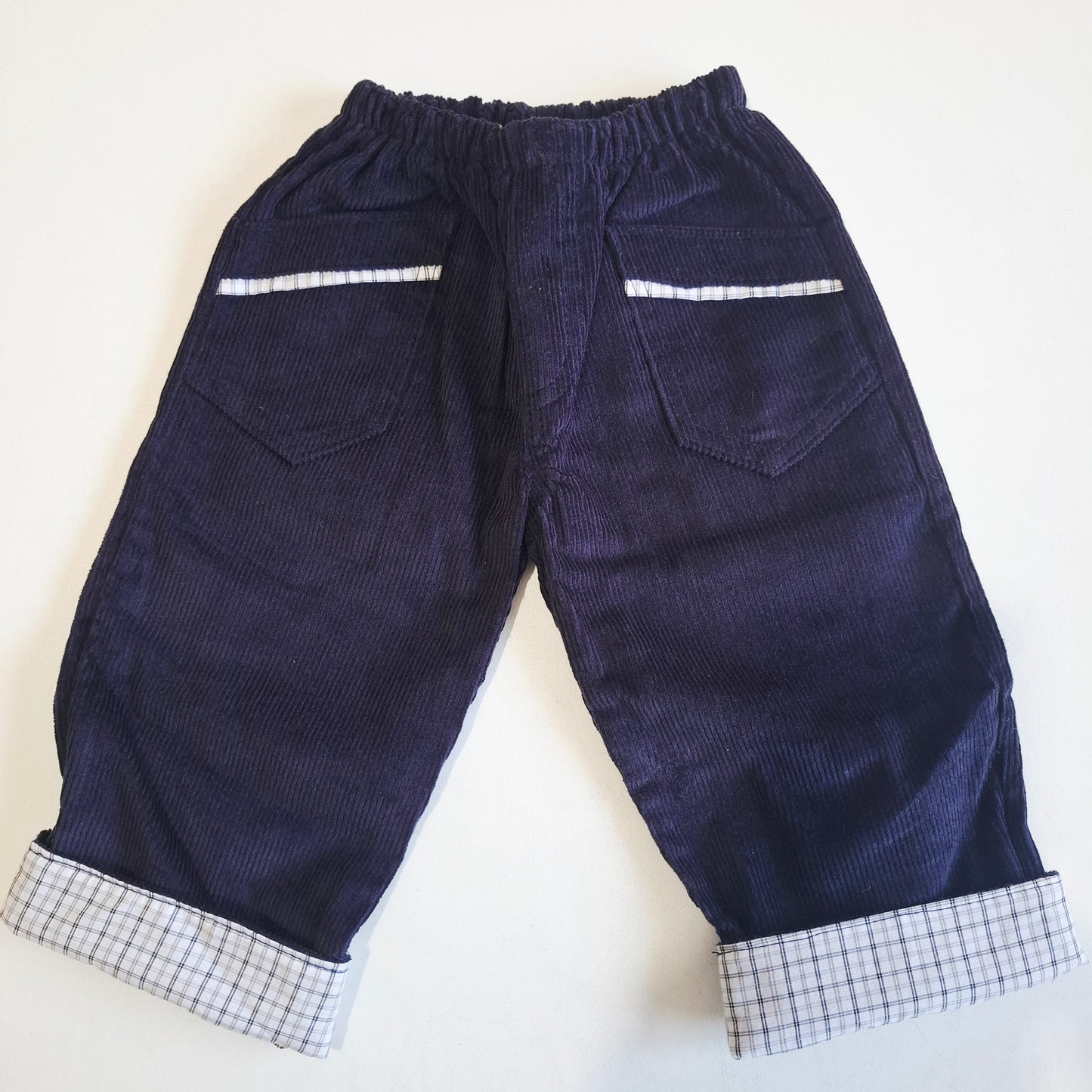 Pantalón Pana Azul (Cuadrille Gris)