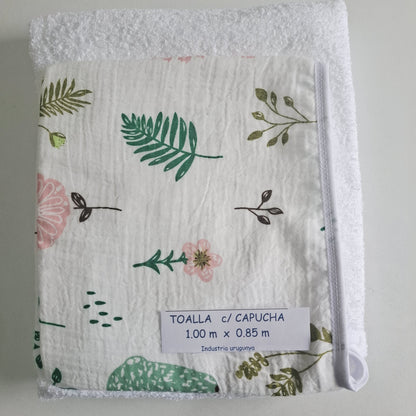 Toalla con capucha - Flores