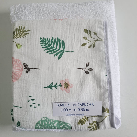 Toalla con capucha - Flores