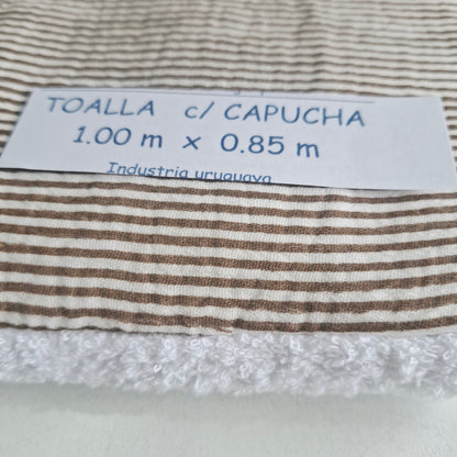 Toalla con capucha - Rayitas