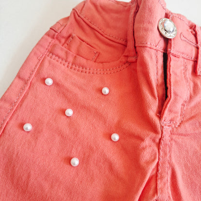 Pantalón Jean con Perlas (elastizado)