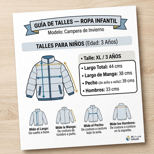 Campera Puffer Infantil con Capucha y Corderito