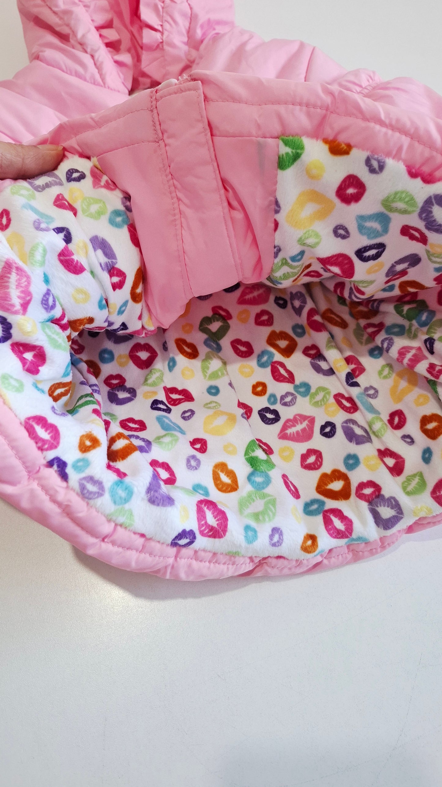 Campera Puffer Infantil con Capucha Conejito