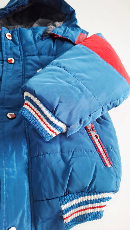 Campera Puffer Infantil con Capucha y Corderito