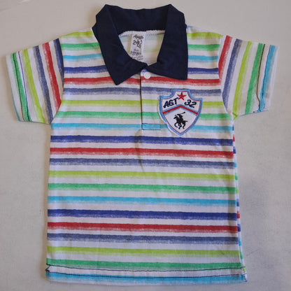 Remera rayas con cuello