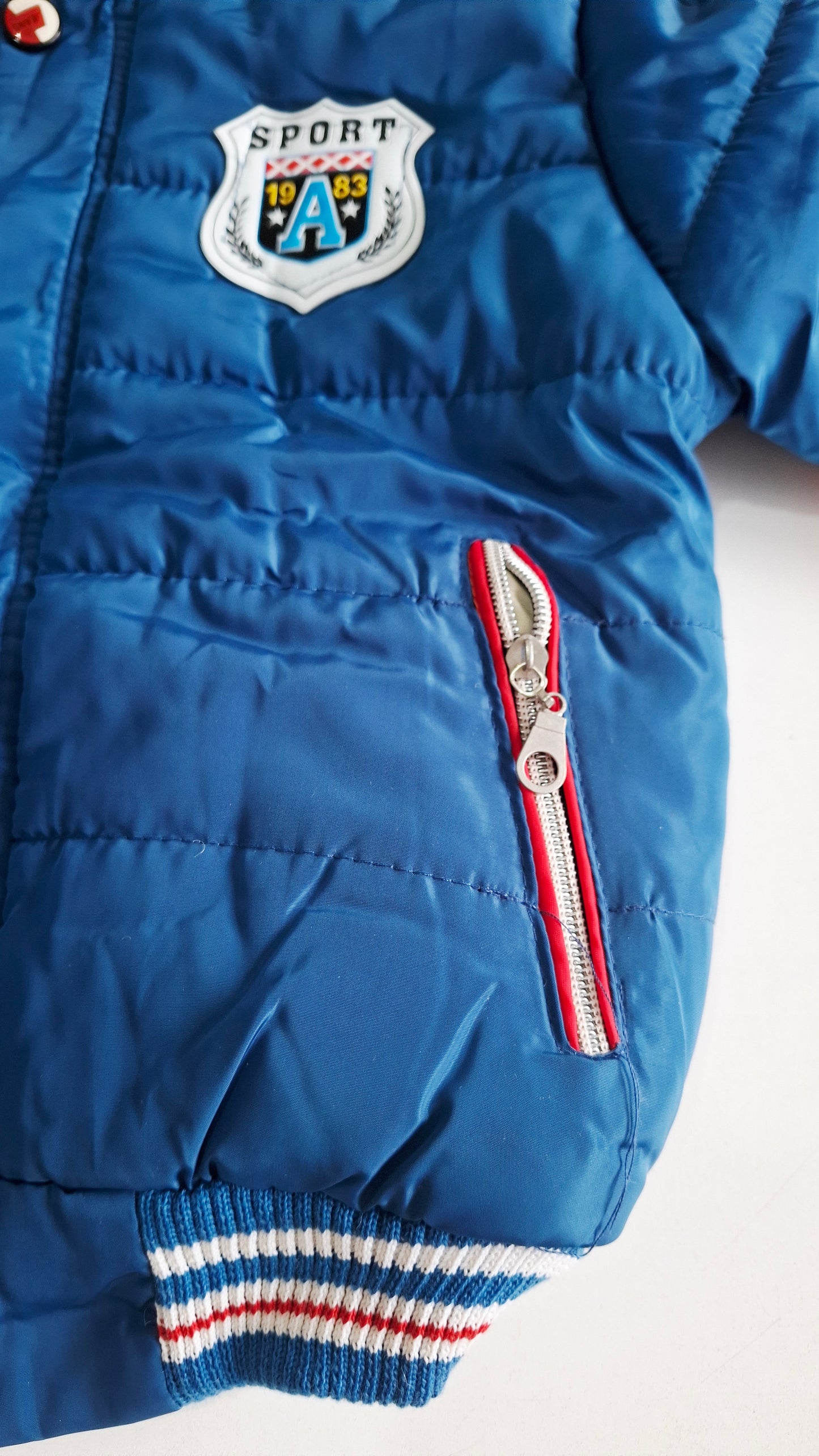 Campera Puffer Infantil con Capucha y Corderito