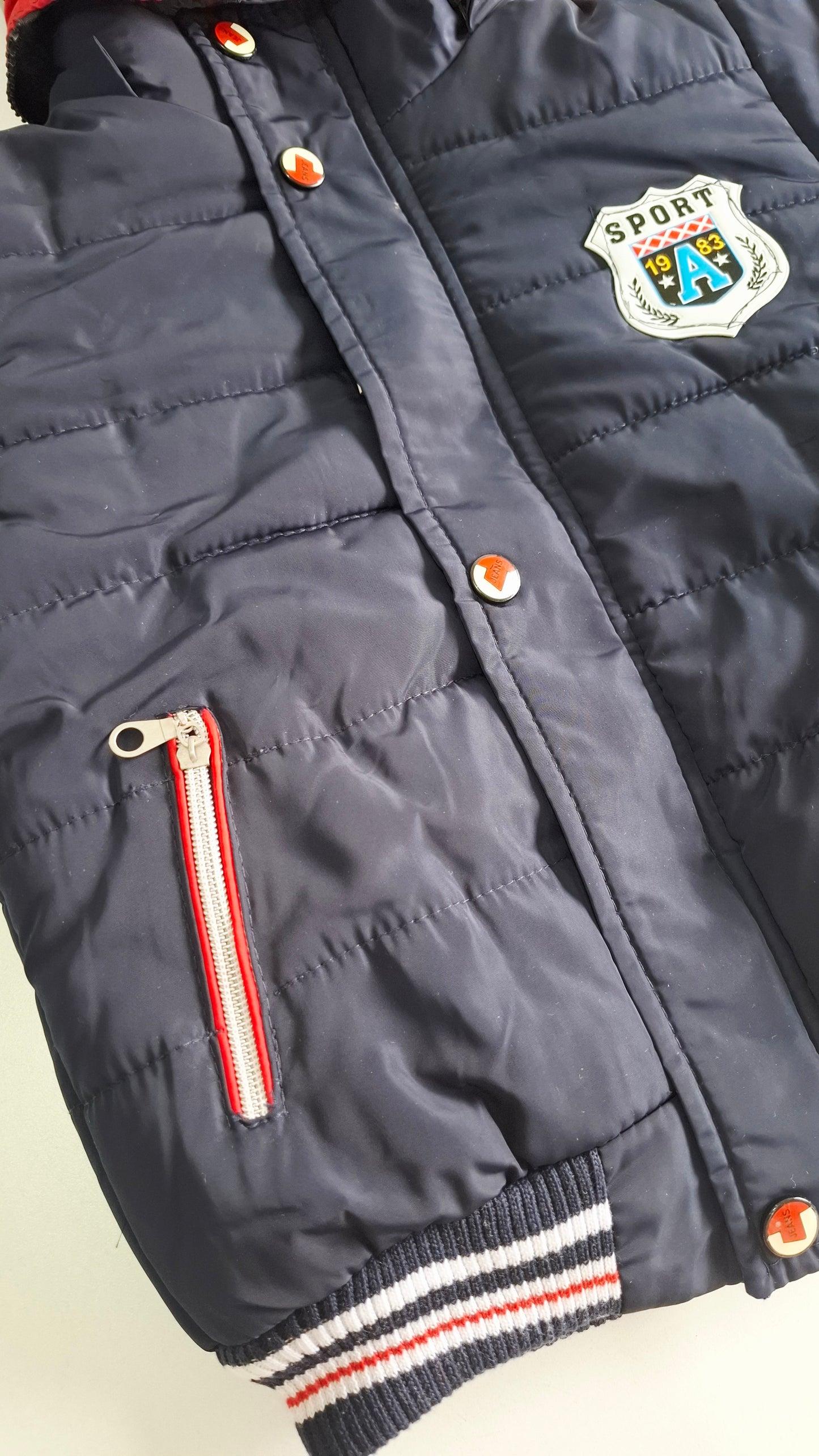 Campera Puffer Infantil con Capucha y Corderito
