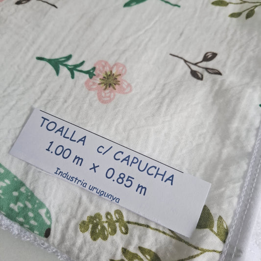 Toalla con capucha - Flores